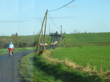 100km téléthon  UCM MIREBEAU 06 12 2014