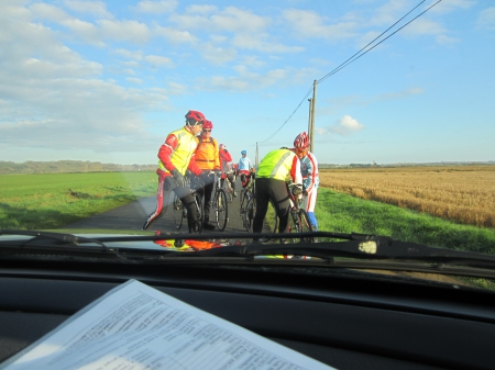 100km téléthon  UCM MIREBEAU 06 12 2014