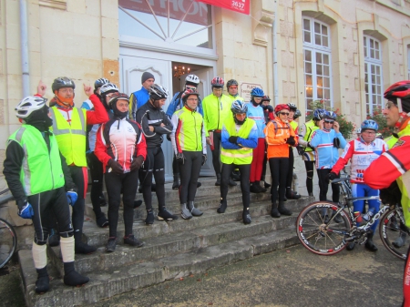 100km téléthon  UCM MIREBEAU 06 12 2014