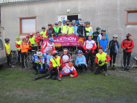 100km téléthon  UCM MIREBEAU 06 12 2014